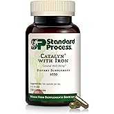 Standard Process Catalyn with Iron - Supplement for Energy & Metabolism Support - Includes Vitamins A, C & D - Non-Dairy & Non-Soy - 150 Capsules (75 Servings)