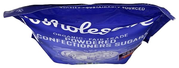 WHOLESOME SWEETENERS 16-OUNCE ORGANIC POWDERED CONFECTIONERS SUGAR, FAIR TRADE, NON GMO, GLUTEN FREE & VEGAN, 1 PACK