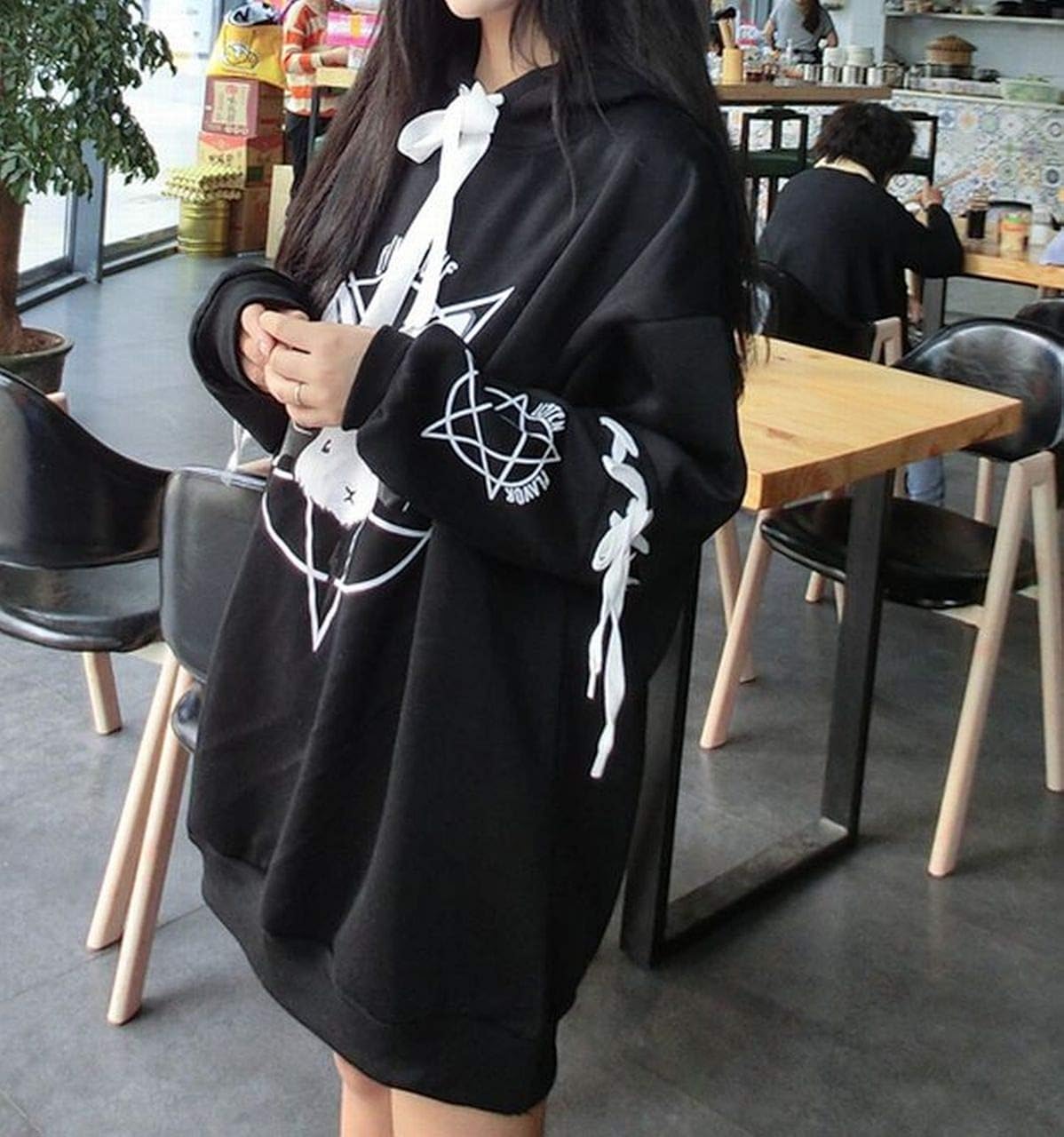 Amazon ステキファーム Ae02 病みかわいい パーカー 地雷系 黒パーカーレディース ゴスロリ メンヘラ 服 黒 Xl トレーナー パーカー 通販