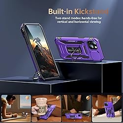Goodon for iPhone 13 Mini Case with Sliding Camera