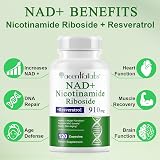 IWKDIJ NAD Resveratrol+ Trans 910mg 120 Capsules NAD+ Immune Energy Support view 3