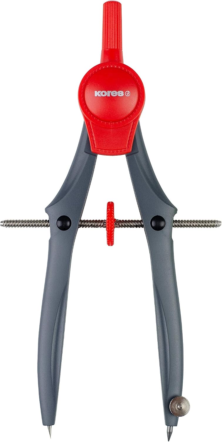 Kores, Compass, Cirkos Plastic Compass in Blister, Compass Maths, School Supplies, Back to School Supplies, School Compass