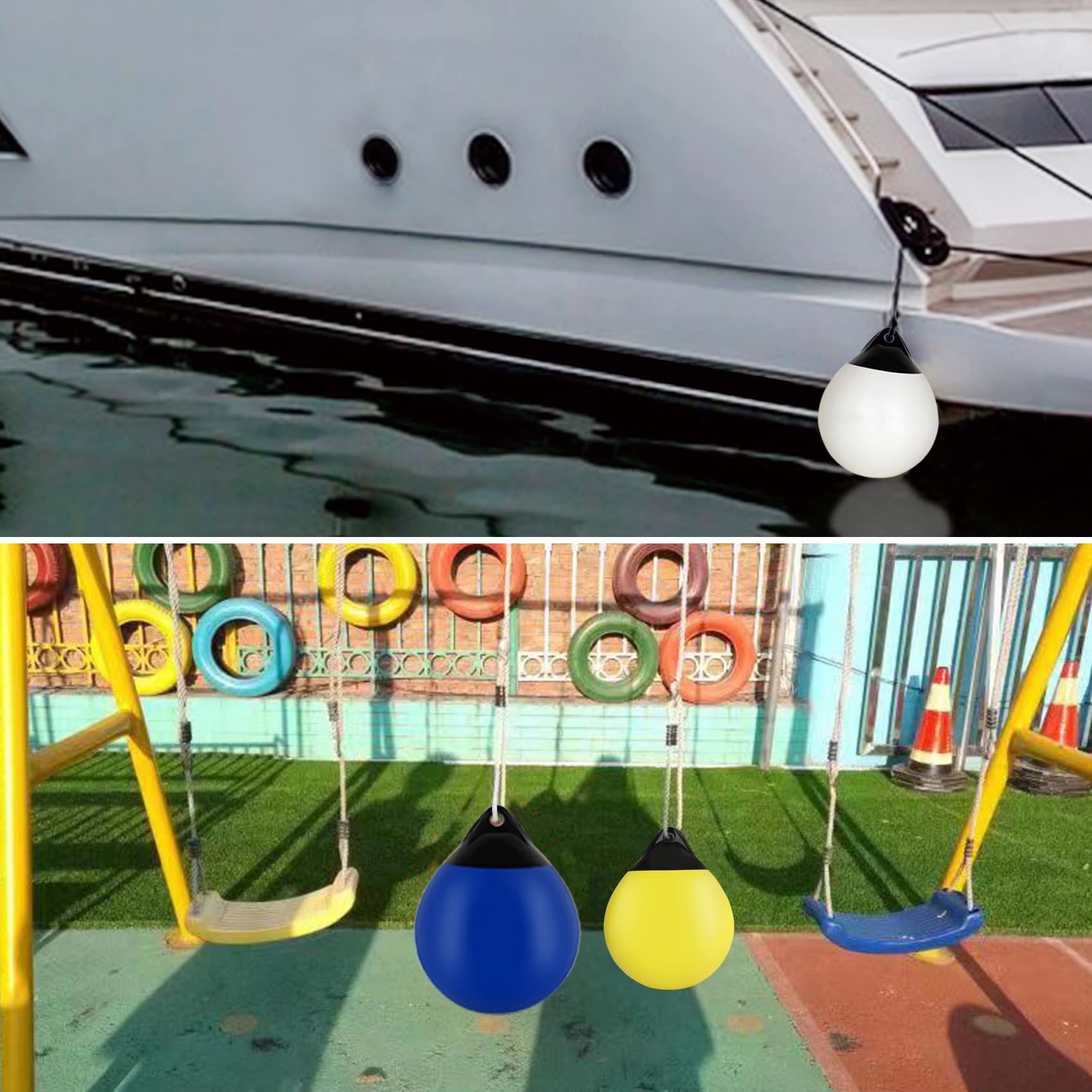 VEITHI 1 Pack Boat Buoy Ball Anchor Buoy Round Boat Fenders,Vinyl