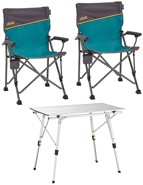 Uquip 'Bloody' Campingmöbel Set 3-TLG. Campinggarnitur mit Falttisch + 2X Campingstuhl