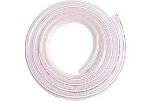 QuQuyi 5/8" ID x 7/8" OD Soft Braided PVC Tubing, Clear Flexible PVC Tube Vinyl Hose Water Oil Winter antifreeze & Soft for Four Seasons (3.3Ft length)