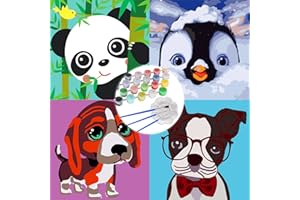 FORPEAK Paint by Numbers for Kids Ages 8-12, Craft for Kids Ages 4-8 | Oil Painting Paint by Numbers for Beginners for Wall Decoration（9.64 x 9.64 in）