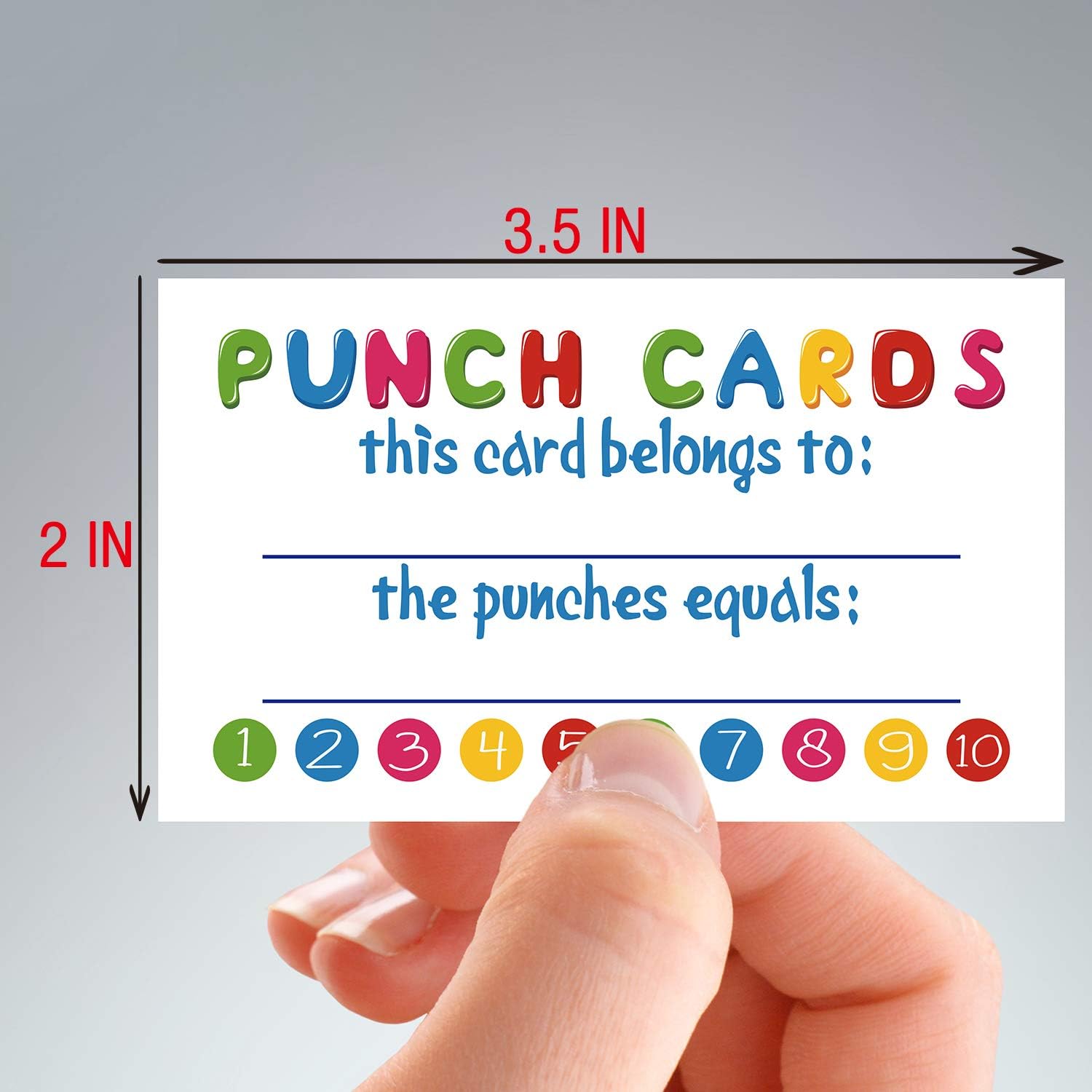 Incentive Cards-50 Rewards Punch Cards for Kids, Students, Teachers, Small Business, Classroom, Chores, Reading Incentive Awards for Teaching Reinforcement Loyalty Cards for Business Customers. : Office Products
