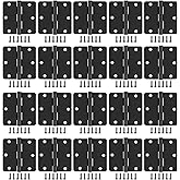 20 Pack Matte Black Door Hinges 3x3 Inch Standard Bedroom Black Hinges for Interior Doors Rounded 1/4" Radius Corners Iron Hi