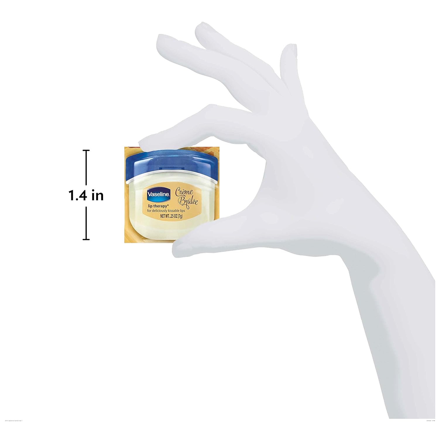 Vaseline Lip Balm for Instantly Soft Smooth Lips Crème Brûlée Lip Balm Locks In Moisture to Improve Hydration 0.25 oz : Beauty