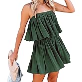 EXLURA Womens 2025 Summer Romper Dress Spaghetti Strap Pleated Beach Vacation Outfit Fashion Cruise Short Jumpsuit Outfits