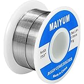 MAIYUM 63-37 Tin Lead Rosin Core Solder Wire for Electrical Soldering (0.8mm 50g)
