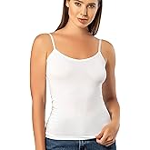 VAVONNE Spaghetti Strap Camisole Tank Tops for Women, Basic Slim-Fit Cotton Cami Undershirts