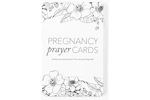 DUNCAN & STONE PAPER CO. Pregnancy Prayer Cards for Parents/Grandparents (20 Cards) by Duncan & Stone - One-of-a-Kind Pregnancy Congratulations Gift - Bible Verse Cards - New Mom Essential (Black & White, Without Stand)