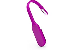 The Original Mighty Bright Recharge Clip On Rechargeable Book Light Reading Light, Warm Eye Care LEDs, Flexible, Durable, Dimmable, Perfect for Kids, Bookworms, Reading in Bed, Lasts 60 Hours (Purple)