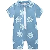 Cute Baby Boy Swimsuit Short Sleeved One Piece Bathing Suit Summer Infant Rashguard Surfing Suit