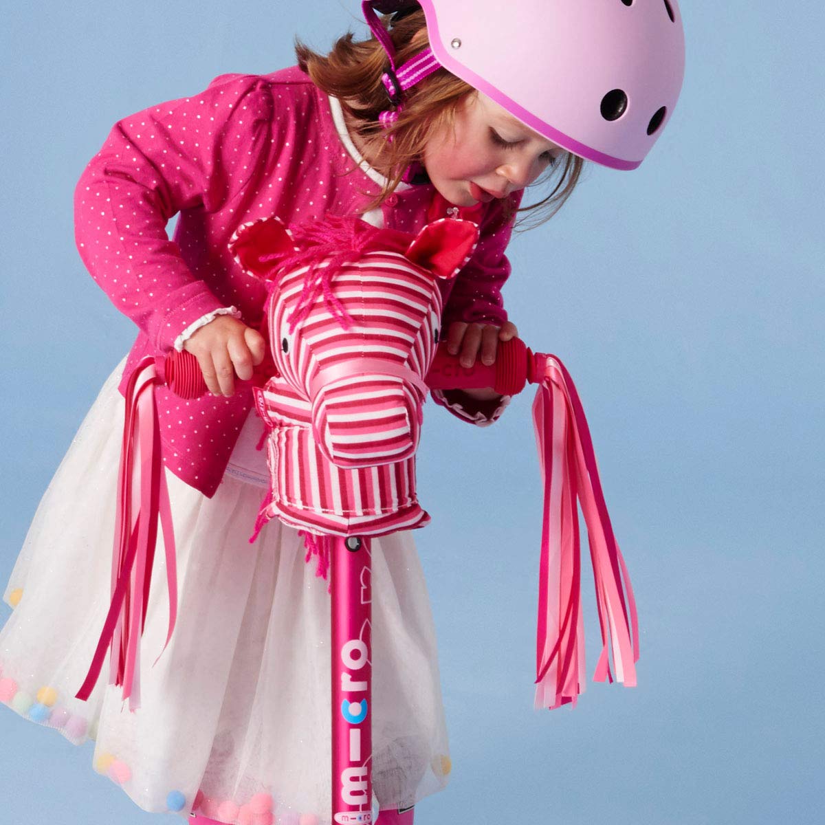 Micro Pink Ribbon Streamers Handle Bar Accessory Scooter Bike Bicycle
