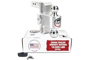 WEIGH SAFE 180 HITCH CTB6-2 Aluminum Adjustable 6" Drop & Chromed Steel Ball for 2" Receiver, 12,500 GTW
