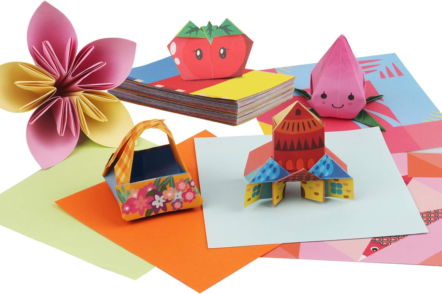 New Colored Origami Square Paper, Vivid Origami for