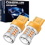 Combriller 7440 Led Bulb Amber, T20 7441 7444 7443 Led Bulb with Projector Replacement for Led Reverse Lights Turn Signal Bul