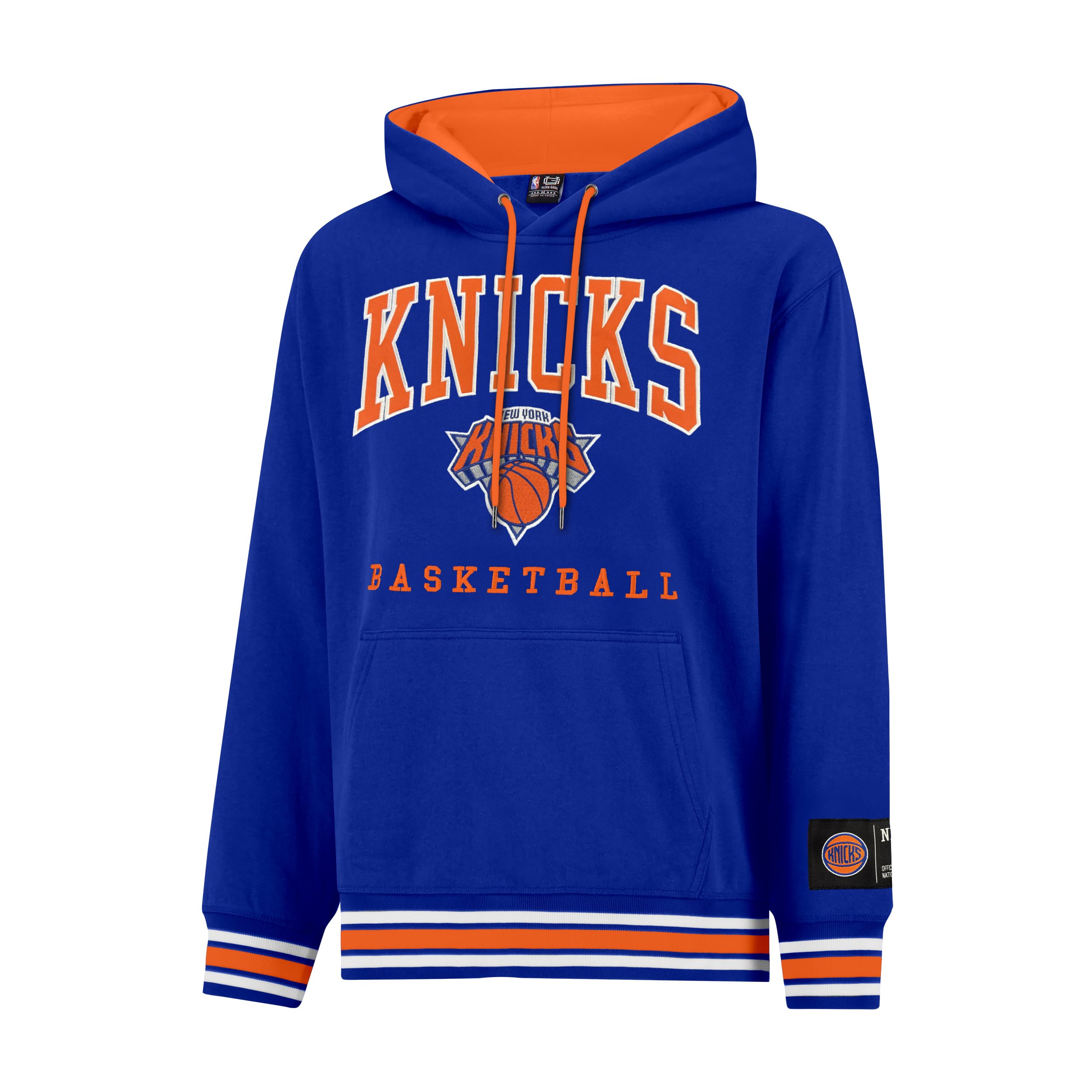 Ultra Game Mens NBA Official Premium Embroidered MVP Hoodie Sweatshirt, New York Knicks, Team Color, XX-Large Image