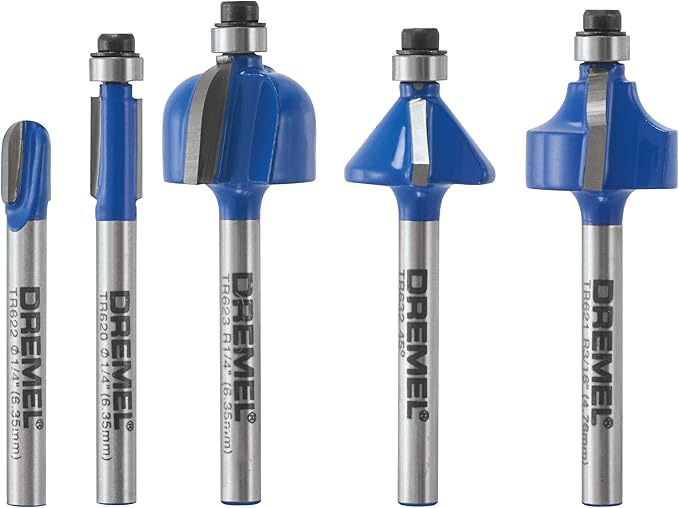 Dremel TR770 5Piece Edging Router Bit Kit Home Improvement