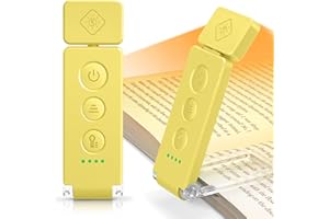 Glocusent Book Light Eye-Caring Reading Light for Kids (Yellow)