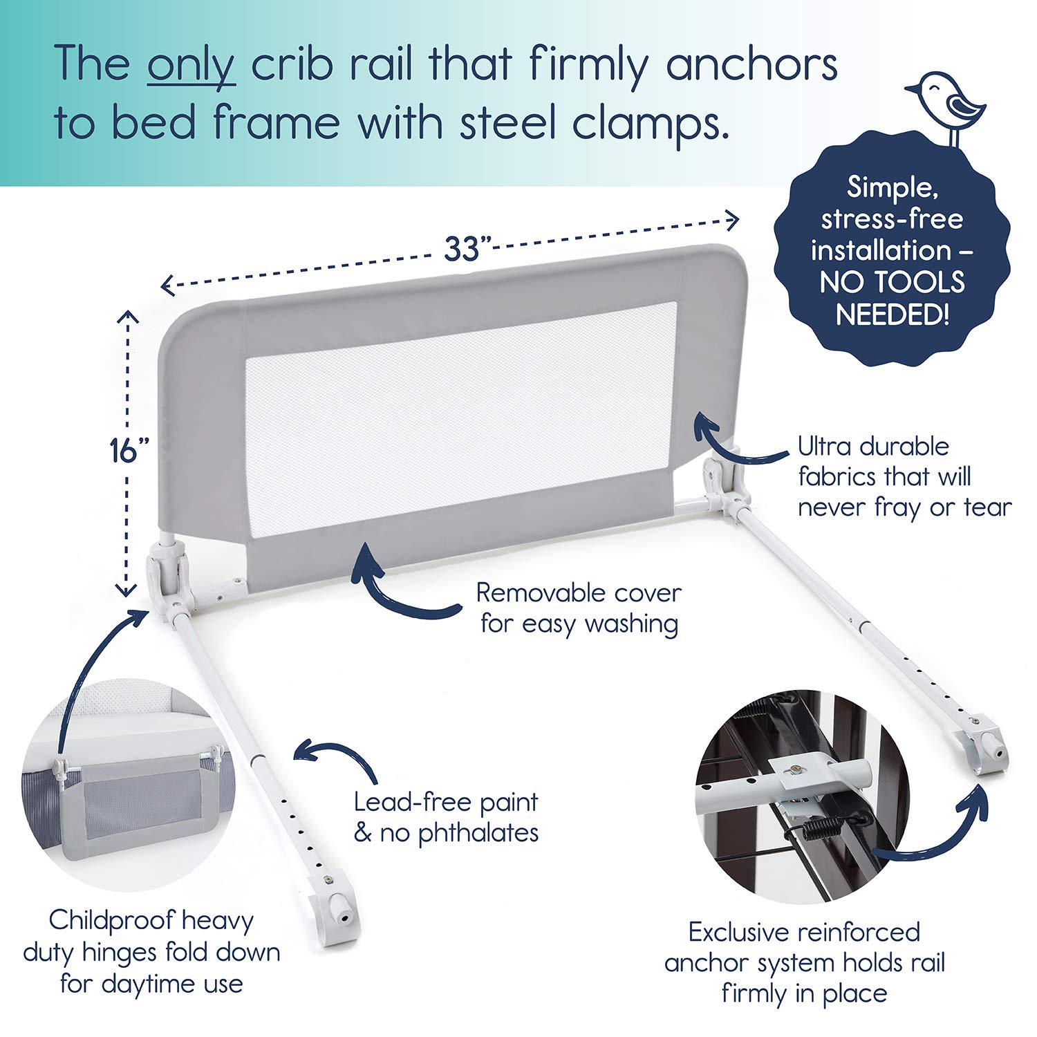 hiccapop convertible crib rail