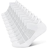 PAPLUS Ankle Running Socks 5 Pairs, Athletic Cushioned Anti-Blister Low Cut No Show Sports Socks for Men Women