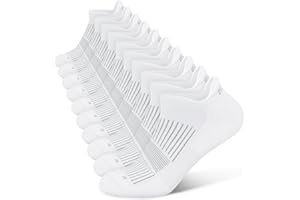 PAPLUS Ankle Running Socks 5 Pairs, Athletic Cushioned Anti-Blister Low Cut No Show Sports Socks for Men Women