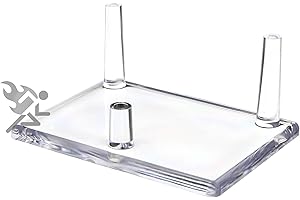 OnFireGuy 3.4" Three-Peg Acrylic Display Stand for Fossils, Minerals, Rocks, and Geodes, 12 Pack