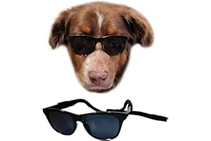 STYLE VAULT G006 Dog Medium Breeds 20-40 lbs Pet Cat 80s Costume Prop Sunglasses (Black)