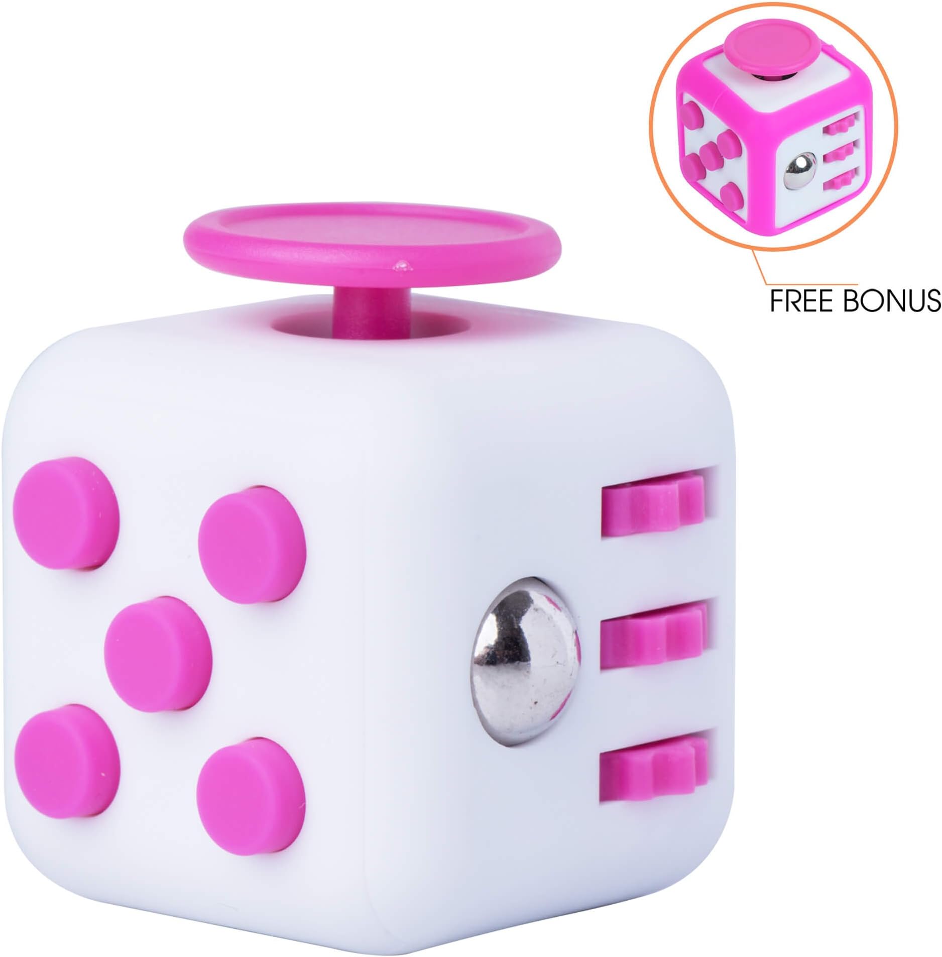 Fidget Cube Prime and Rubber Protective Cover - Relieve Stress, Anxiety, ADD, ADHD, Autism and Boredom for Work, School, Class - Focus Gift Toy for Children and Adults