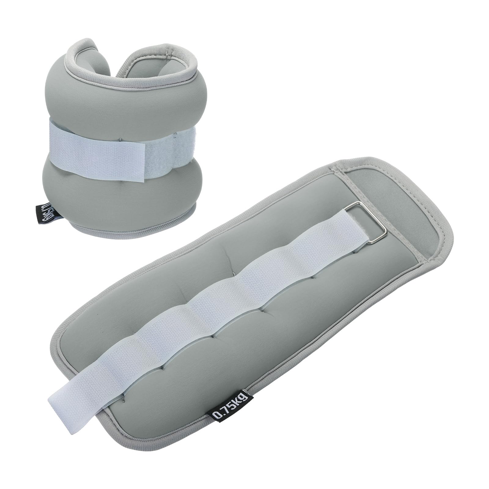 PATIKIL Ankle Weights 3lbs, Wrist Weights Adjustable Leg Weights Set for Women Men Aerobics Gym Yoga Walking Running, Grey