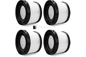 4pack DCV501HB DCV5011H Vacuum Filter: Replacement for DEWALT 20V Cordless Handheld Vacuum Cleaner - H13 HEPA Grade for Works