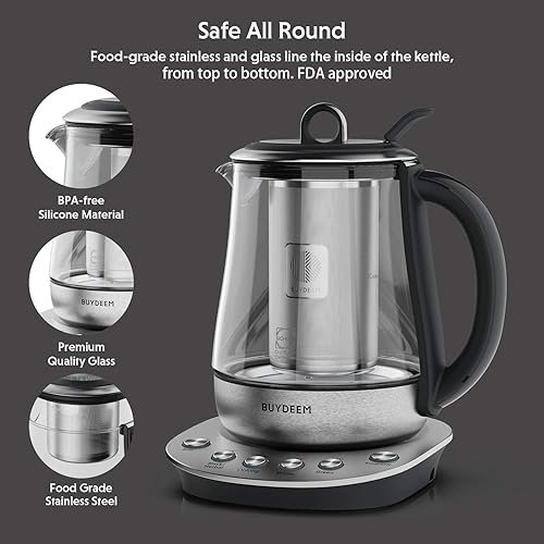 BUYDEEM K2423 Tea Maker, 316 Stainless Steel Heat Resistant