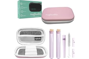 nugbuddy J-Kit - On The go Travel Case Accessory, Carbon Lining - Water Resistant Case - Glass Accessories with included Tubes, Tips, and More - For Tobacco Use Only