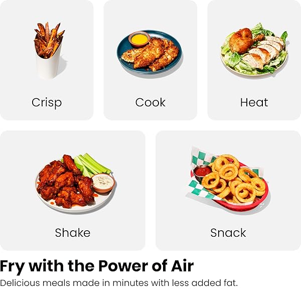 CHEFMAN TURBOFRY TOUCH DUAL AIR FRYER, MAXIMIZE THE HEALTHIEST MEALS WITH DOUBLE BASKET CAPACITY, ONE-TOUCH DIGITAL CONTROLS AND SHAKE REMINDER FOR THE PERFECT CRISPY AND LOW-CALORIE FINISH