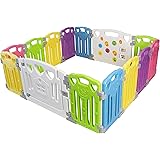 Baby Playpen Kids Activity Centre Safety Play Yard Home Indoor Outdoor New Pen (multicolour, Classic set 14 panel)
