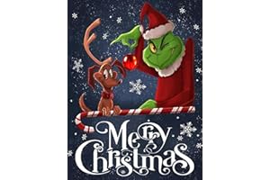 TAEYSCK Christmas Stamped Cross Stitch Kits for Adults Beginner, Easy DIY Counted Cross Stitch Kit Printed Cartoon Grinch Patterns Dimensions Needlepoint Art Crafts Embroidery Kits for Home Wall Decor