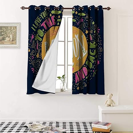 Amazon Com Shenglv I Love You Decorative Curtains For Living Room