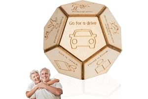 DINIZON 12-Sided Wooden Decider Dice, Retirement Gift for Men Woman 2025, Retired Gifts for Women, Happy Retirement Gifts for Coworker Boss, Thank You Appreciation Gifts for Retired Teacher Nurse