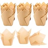 HARFINGTON Tulip Cupcake Liners – 50-Pack Pink Greaseproof Baking Cups For Muffins, Parties & Holidays - View #8