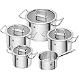 Zwilling J.A. Henckels Pro 65120-005-0 Cookware Set 5-Piece Stainless Steel, Silver, Regular, 651200050