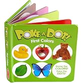 Melissa &amp; Doug Poke-a-Dot First Colors, Interactive Popping Board Book | Features Satisfying Clicks &amp; Pops, Encourages Language Development, Builds Fine Motor Skills, Sensory Toy Gift Ages 1+