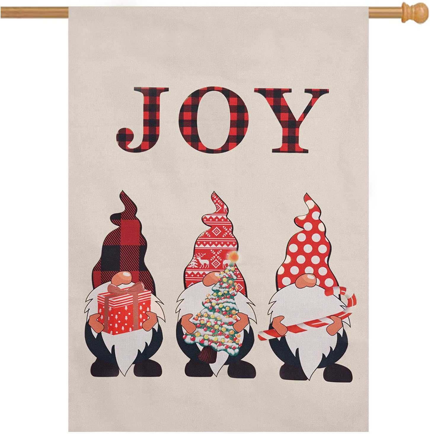 wartleves Christmas Gnomes House Flag Double Sided Yard Flag 28x40 Burlap Flag for Outside Garden Farmhouse Winter Xmas New Year Holiday Seasonal Decor