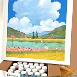 Artecho 18 Color Acrylic Paint Set 2 oz with 10 Brushes Non-Toxic view 7