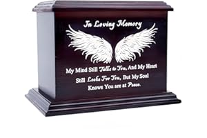 Cremation Urns for Human Ashes Wooden Urns for Ashes, Decorative Urns for Men Women for Ashes Adult Female, Funeral Ashes Hol