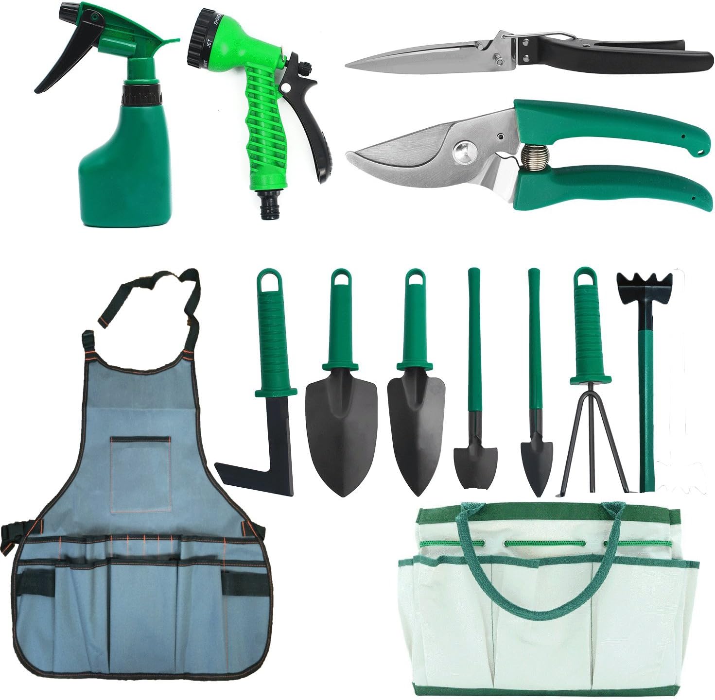 Amazon SOFTMATE ガーデニング13点セット ガーデニングツール 園芸用品セット ガーデニング セット 園芸ツール 収納トート