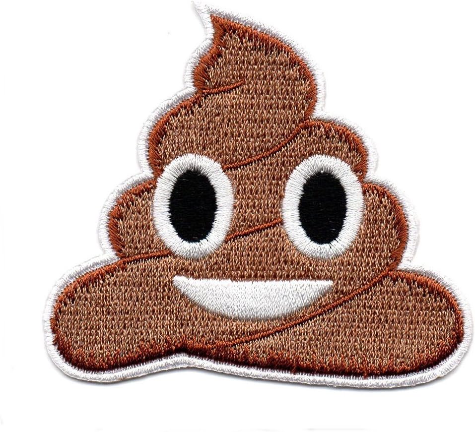 Smile Poo Poop Unchi Cartoon Cute Kids Brown Cartoon Patch for DIY Applique Iron on Patch T Shirt Patch Sew Iron on Embroidered Badge Sign Costume