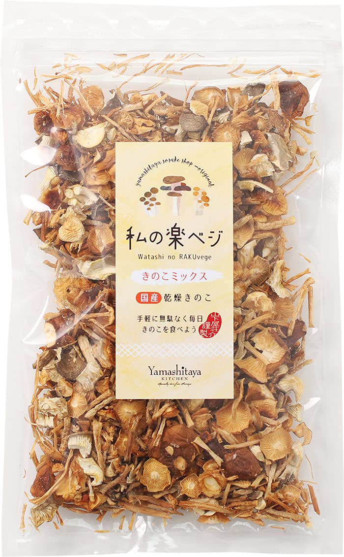 山下屋荘介 国産 乾燥野菜 きのこ ミックス (甘しゃきえのき茸 野生種えのき ひら茸 / 35g) 乾燥きのこ フリーズドライ 味噌汁の具 簡単調理 長期保存 非常食 の商品画像